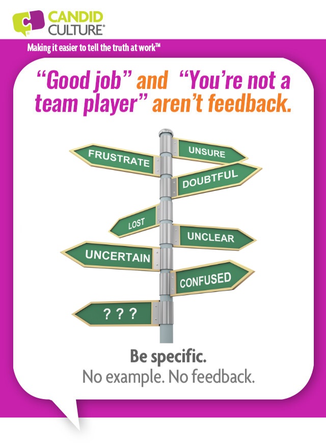 Giving Feedback – Be Specific