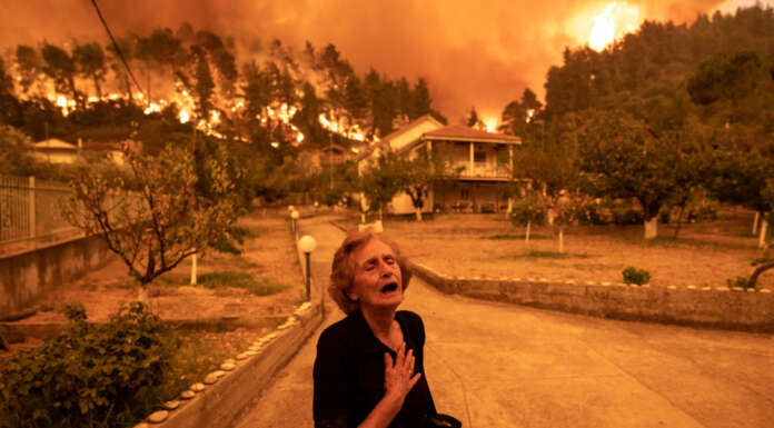 Massive Forest Fire Ravages Greece’s Second Largest Island