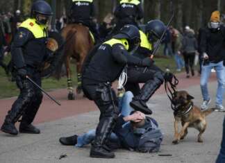 DISGUSTING: Police Use Attack Dogs Against Anti-Lockdown Demonstrators In Netherlands