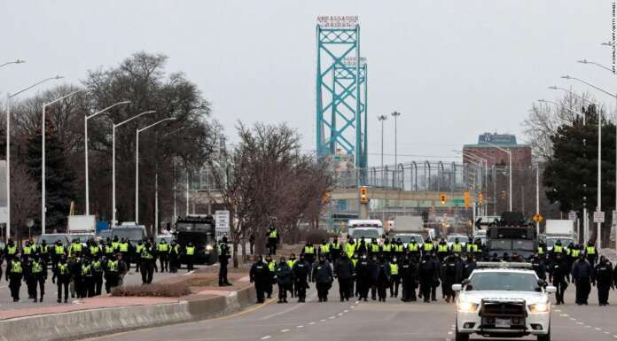 Vital US-Canadian border crossing reopens after trucker blockade cleared